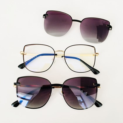 Armação de óculos de grau - Dafini 95816 - preto com dourado C5