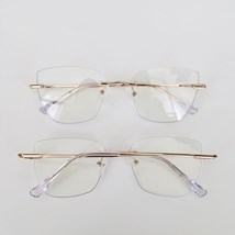 Armação de óculos de grau - Daniela 3 pontos cod 50035 - dourado ponteira transparente C5
