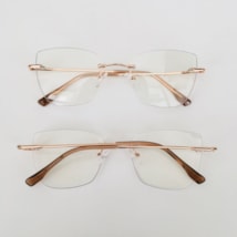 Armação de óculos de grau - Daniela 3 pontos cod 50035 - Rose gold ponteira marrom C2 Armação de óculos de grau - Daniela 3 pontos cod 50035 - Rose gold ponteira marrom C2