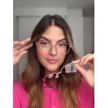 Armação de óculos de grau - Daya Elos 80122 - nude rosado C6 clip on nude degrade