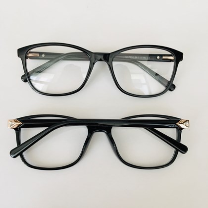 Armação de óculos de grau - Denisiane Cristal 7056 - preto