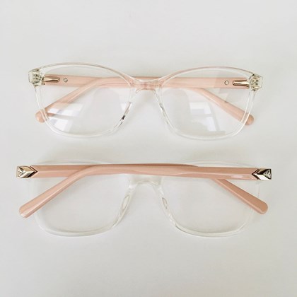 Armação de óculos de grau - Denisiane Cristal 7056 - transparente