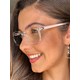 Armação de óculos de grau - Denisiane Cristal 7056 - transparente