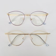Armação de óculos de grau - Deusiane gatinho 91514 - lilás com dourado c8