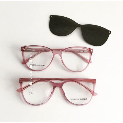 Armação de óculos de grau - Dona de Mim 25013 - Rose transparência