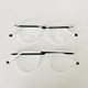 Armação de óculos de grau - Elen Slim fosco 5801 - transparente ponteira branca C3