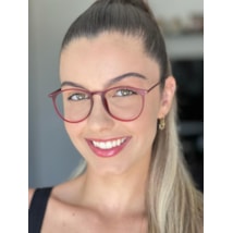 Armação de óculos de grau - Elen Slim fosco 5801 - vermelho C7 Armação de óculos de grau - Elen Slim fosco 5801 - vermelho C7