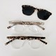 Armação de óculos de grau - Elisa 10079 - transparente com clip on animal print C7