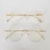 dourado ponteira transparente detalhe branco