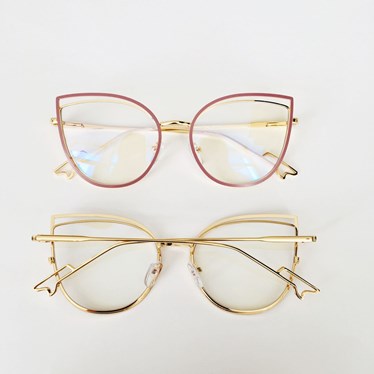 Armação de óculos de grau - Emily 95597 - lilás com dourado C2