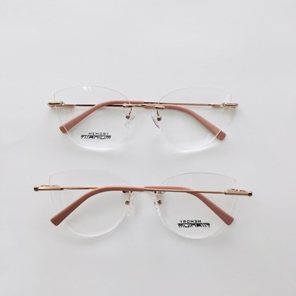 ARMAÇÃO DE ÓCULOS DE GRAU - EMMA 3 PONTOS 6878 - ROSE GOLD ARMAÇÃO DE ÓCULOS DE GRAU - EMMA 3 PONTOS 6878 - ROSE GOLD