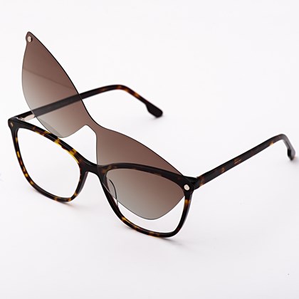 Armação de óculos de grau - Empoderada 25011 - Animal print lente marrom
