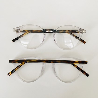 Armação de óculos de grau - Estefany 3780 - transparente haste animal print