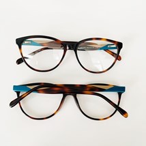 Armação de óculos de grau - Evelyn 3762 - animal print detalhe azul C10