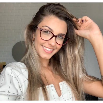 Armação de óculos de grau - Evelyn 3762 - Bordo Armação de óculos de grau - Evelyn 3762 - Bordo