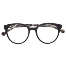 Armação de óculos de grau - Fada 2.0 - Preto fundo animal print Armação de óculos de grau - Fada 2.0 - Preto fundo animal print