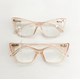 Armação de óculos de grau feminino - Girl Pop 9017 - Rose transparência lente marrom