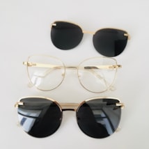 Armação de óculos de grau - Friends Glow 6032 - dourado clip on detalhe dourado C6