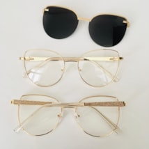 Armação de óculos de grau - Friends Glow 6032 - dourado clip on detalhe dourado C6