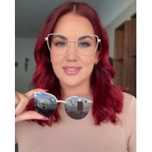 Armação de óculos de grau - Friends Glow 6032 - dourado clip on detalhe dourado C6