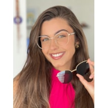 Armação de óculos de grau - Friends Glow 6032 - dourado clip on detalhe dourado C6