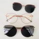 Armação de óculos de grau - Friends Glow 6032 - nude com rose gold clip on detalhe nude lente preta C3