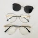 Armação de óculos de grau - Friends Glow 6032 - preto com dourado clip on preto C1