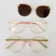 Armação de óculos de grau - Friends Glow 6032 - Rose gold clip on detalhe Rose gold lente marrom C7