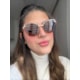 Armação de óculos de grau - Friends Glow 6032 - Rose gold clip on detalhe Rose gold lente marrom C7