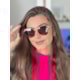 Armação de óculos de grau - Friends Glow 6032 - Rose gold clip on detalhe Rose gold lente marrom C7