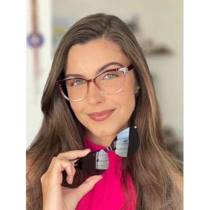 Armação de óculos de grau - Gabriela 8011 - animal print degradê c6