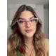 Armação de óculos de grau - Gabriela 8011 - nude com transparente C3