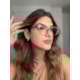 Armação de óculos de grau - Gabriela 8011 - nude com transparente C3