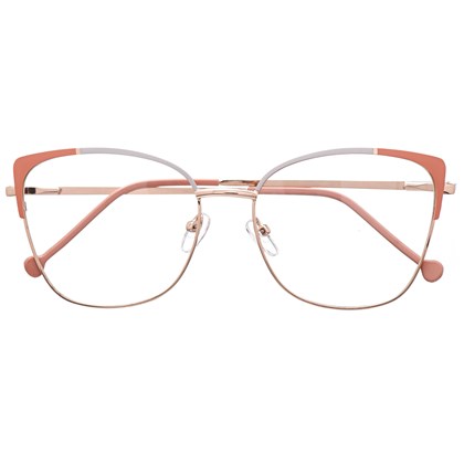 Armação de óculos de grau - Garfield Bicolor - Salmão com cinza C1