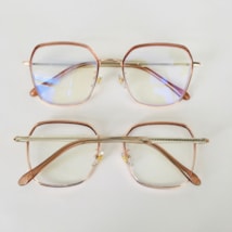Armação de óculos de grau - Gioh versão 30013 - Dourado transparente C2 Armação de óculos de grau - Gioh versão 30013 - Dourado transparente C2