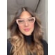 Armação de óculos de grau - Inês 6220 - Rose haste animal print rosado C4