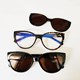 Armação de óculos de grau - Irvini gatinho 8716 - Animal print lente marrom C2