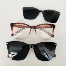 Armação de óculos de grau - Isa 8010 - animal print degradê transparente C6