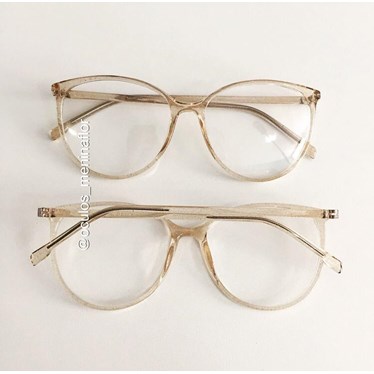 Armação de óculos de grau - Jasmine - Dourado Glow