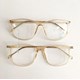 Armação de óculos de grau - Jasmine quadrada - Dourada Transparente
