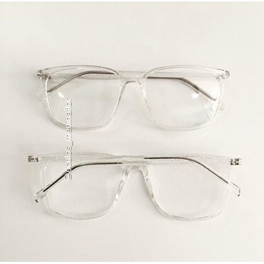 Armação de óculos de grau - Jasmine quadrada - Transparente Glow