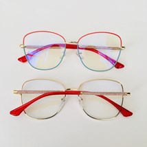 Armação de óculos de grau - Jenifer Glow 81005 - vermelho com verde C1