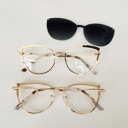 Armação de óculos de grau - Juliane C0131 - dourado C7
