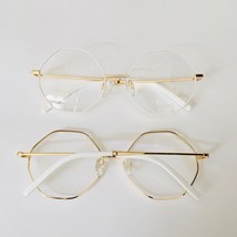 Armação de óculos de grau - Kaffera 0198 - branco com dourado C7