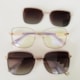 Armação de óculos de grau - Katarine 85007 - cinza com rose gold clip detalhe cinza C1