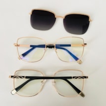 Armação de óculos de grau - Katarine 85007 - dourado clip detalhe dourado c6