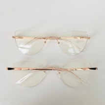 Armação de óculos de grau - Kelly 3 pontos cod 5060 - Rose gold detalhe preto e rose C6