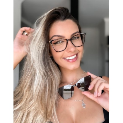 Armação de óculos de grau - Keyla 8004 - Animal print clássico C7 Armação de óculos de grau - Keyla 8004 - Animal print clássico C7
