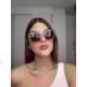 Armação de óculos de grau - Kimberly 3 em 1 cod 5302  - Rose gold haste marrom mesclado clip on dourado transparente e clip on nude