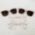 Rose gold ponteira transparente C1 clip on rose e clip on dourado transparente